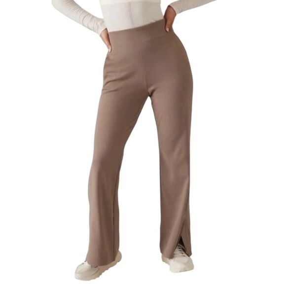 Athleta Venice Flare Pant High Waisted Pull On Elastic Athletic w/Slit Hem 2X - Picture 1 of 8
